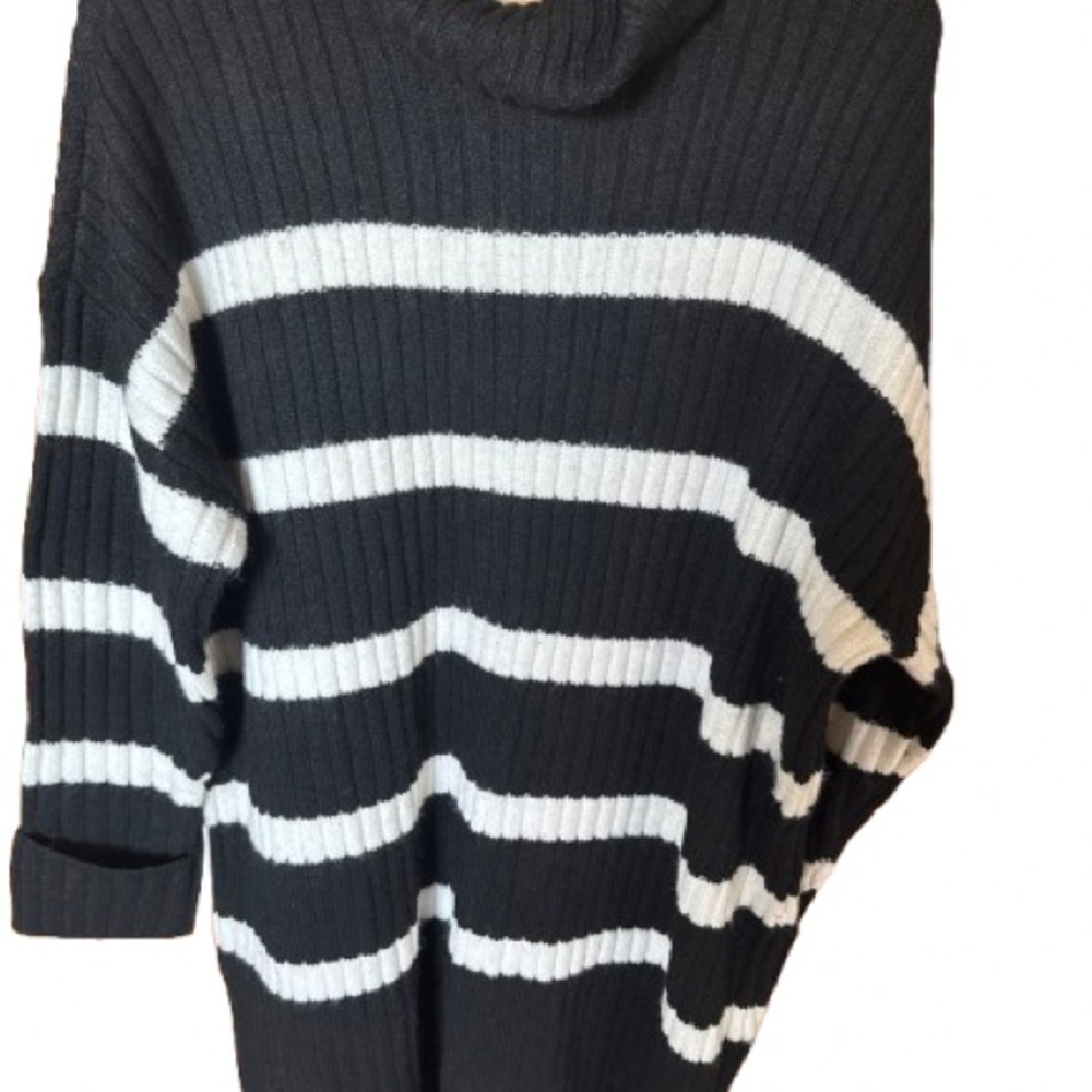 Sonoma Black and White Cowl Neck Sweater dress - Picture 3 of 7